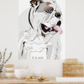 Poster Portrait d'un Bulldog anglais (Cuisine)