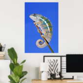 Poster portrait d'un caméléon de panthère mâle (Bureau à domicile)