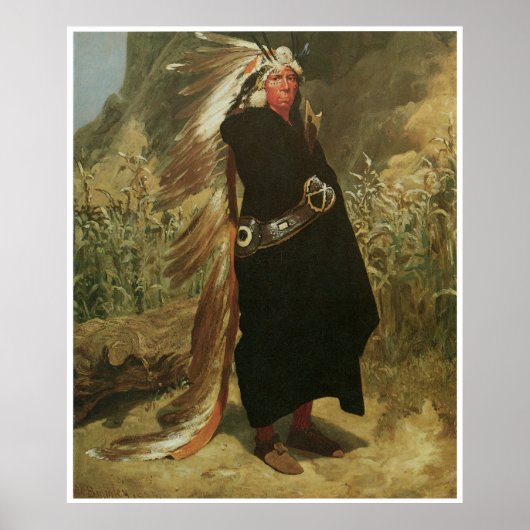 Poster Portrait d'un chef indien, 1875 (Devant)