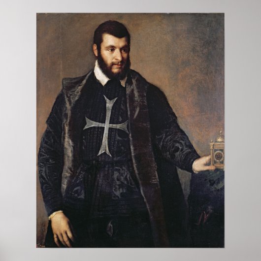 Poster Portrait d'un chevalier de l'Ordre de Malte (Devant)