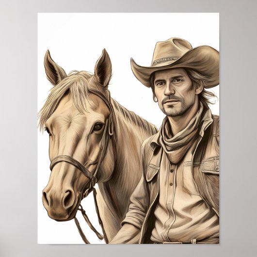 Poster Portrait d'un cowboy (Devant)