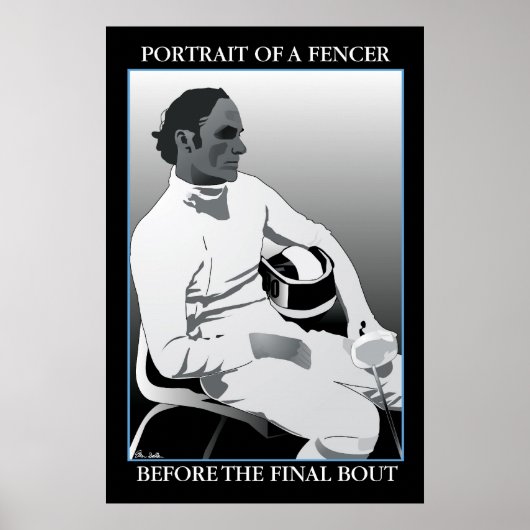 Poster Portrait d'un Fencer : avant le dernier bec (Devant)