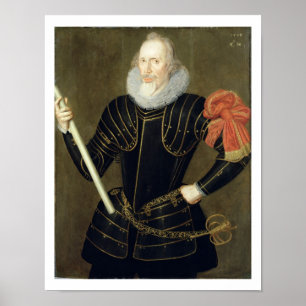 Poster Portrait d'un homme, 1593 (huile sur panneau)