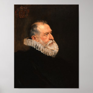 Poster Portrait d'un homme âgé - Rubens Baroque Imprimer