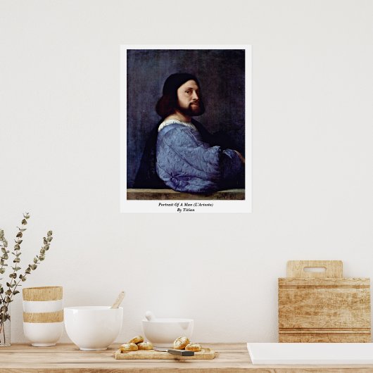 Poster Portrait D'Un Homme (L'Ariosto) Par Titien (Cuisine)