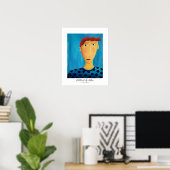 Poster Portrait d'un homme peignant (Bureau à domicile)