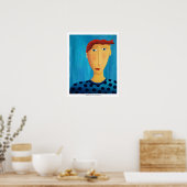 Poster Portrait D'Un Homme Peinture D'Art Contemporain Im (Cuisine)