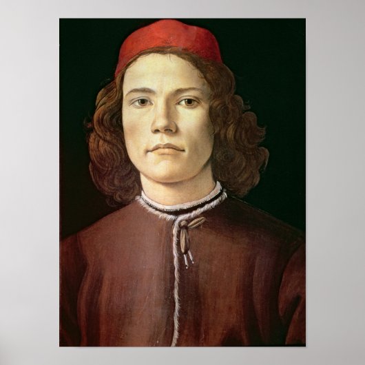 Poster Portrait d'un jeune homme, c.1480-85 (Devant)