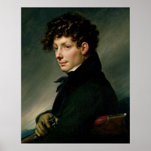 Poster Portrait d'un jeune homme comme chasseur, 1811
