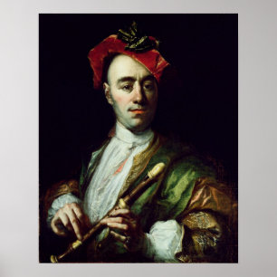 Poster Portrait d'un lecteur d'enregistreur