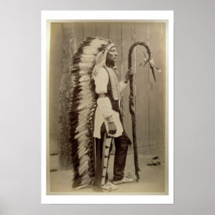 Poster Portrait d'un Natif américain de 'Buffalo Bill