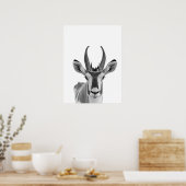 Poster Portrait d'un Pronghorn Antilope, animal du désert (Cuisine)