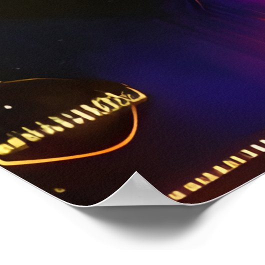 Poster Portrait d'un robot doré cool | Art AI (Coin)