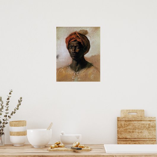 Poster Portrait d'un Turc dans un Turban, c.1826 (Cuisine)