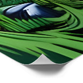 Poster Portrait d'une bête d'imaginaire verte | AI Art Po (Coin)