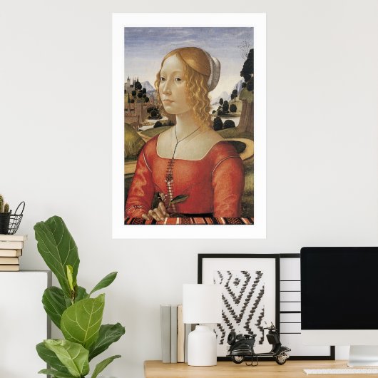 Poster Portrait d'une dame (Bureau à domicile)