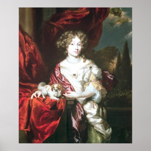 Poster Portrait d'une dame, 1677 (Devant)