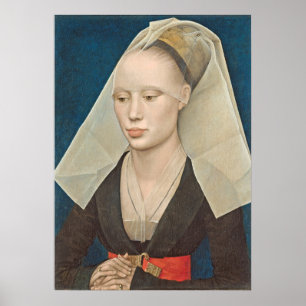 Poster Portrait d'une dame, c.1460 (huile sur panneau)