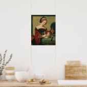 Poster Portrait d'une dame comme la Madeleine (Cuisine)