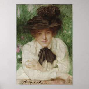Poster Portrait d'une dame édouardienne (Art Vintage)