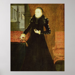 Poster Portrait d'une dame, que l'on pense être Katherine