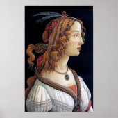 Poster Portrait d'une dame, Sandro Botticelli (Devant)