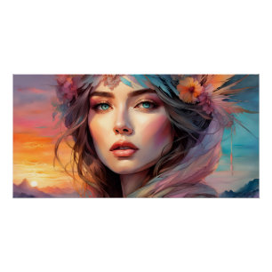 Poster portrait d'une femme