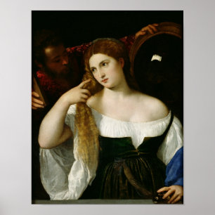 Poster Portrait d'une femme à sa toilette, 1512-15