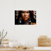 Poster Portrait d'une femme amérindienne (Cuisine)