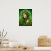 Poster Portrait d'une femme dans le noeud Celtique irland (Cuisine)