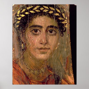 Poster Portrait d'une femme, de Fayum, Romano-égyptien,
