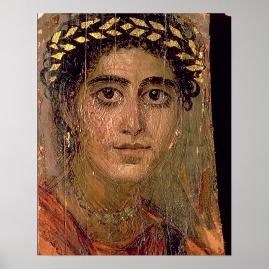 Poster Portrait d'une femme, de Fayum, Romano-égyptien, (Devant)