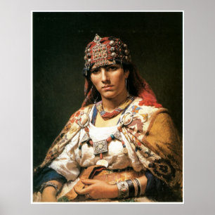 Poster Portrait d'une femme de Kabylie, Algérie, 1875