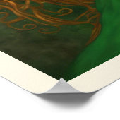 Poster Portrait d'une femme en Shamrock Vert & Or (Coin)