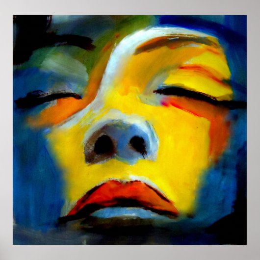 Poster Portrait d'une femme endormie "Beauté dormante" (Devant)