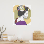 Poster Portrait d'une femme japonaise (Cuisine)