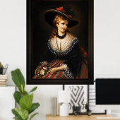 Poster Portrait d'une femme noble par Alois Eckhardt (Bureau à domicile)