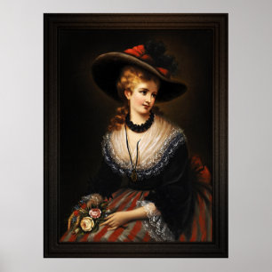 Poster Portrait d'une femme noble par Alois Eckhardt