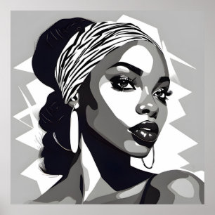 Poster Portrait d'une femme noire
