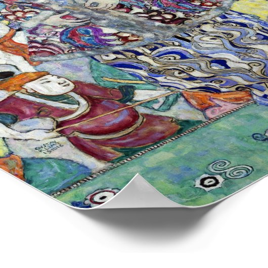 Poster Portrait d'une femme peinture par Gustav Klimt (Coin)