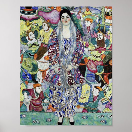 Poster Portrait d'une femme peinture par Gustav Klimt (Devant)