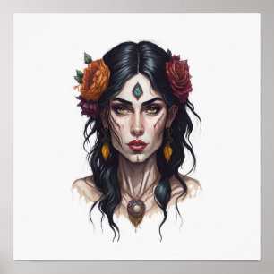 Poster Portrait d'une femme tzigane