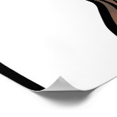 Poster Portrait d'une fille aux longs cheveux bruns (Coin)