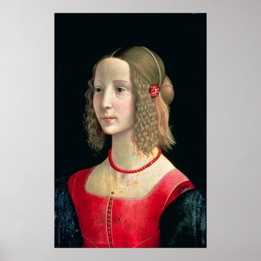 Poster Portrait d'une fille, c.1490 (Devant)