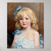 Poster Portrait d'une fille en robe bleue, Heywood Hardy (Devant)