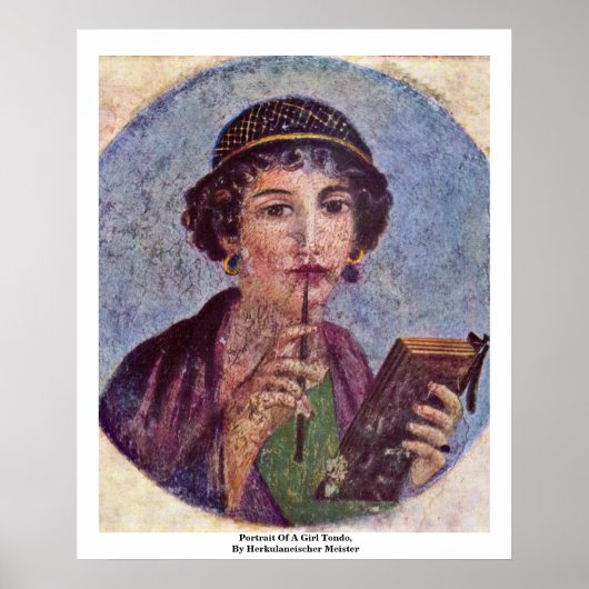 Poster Portrait D'Une Fille Tondo (Devant)