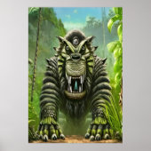 Poster Portrait d'une grande bête d'imaginaire | AI Art P (Devant)