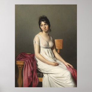 Poster Portrait d'une jeune femme en blanc