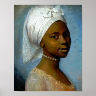 Poster Portrait d'une jeune femme noire art classique