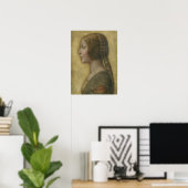 Poster Portrait d'une jeune fiancée par Léonard de Vinci (Bureau à domicile)